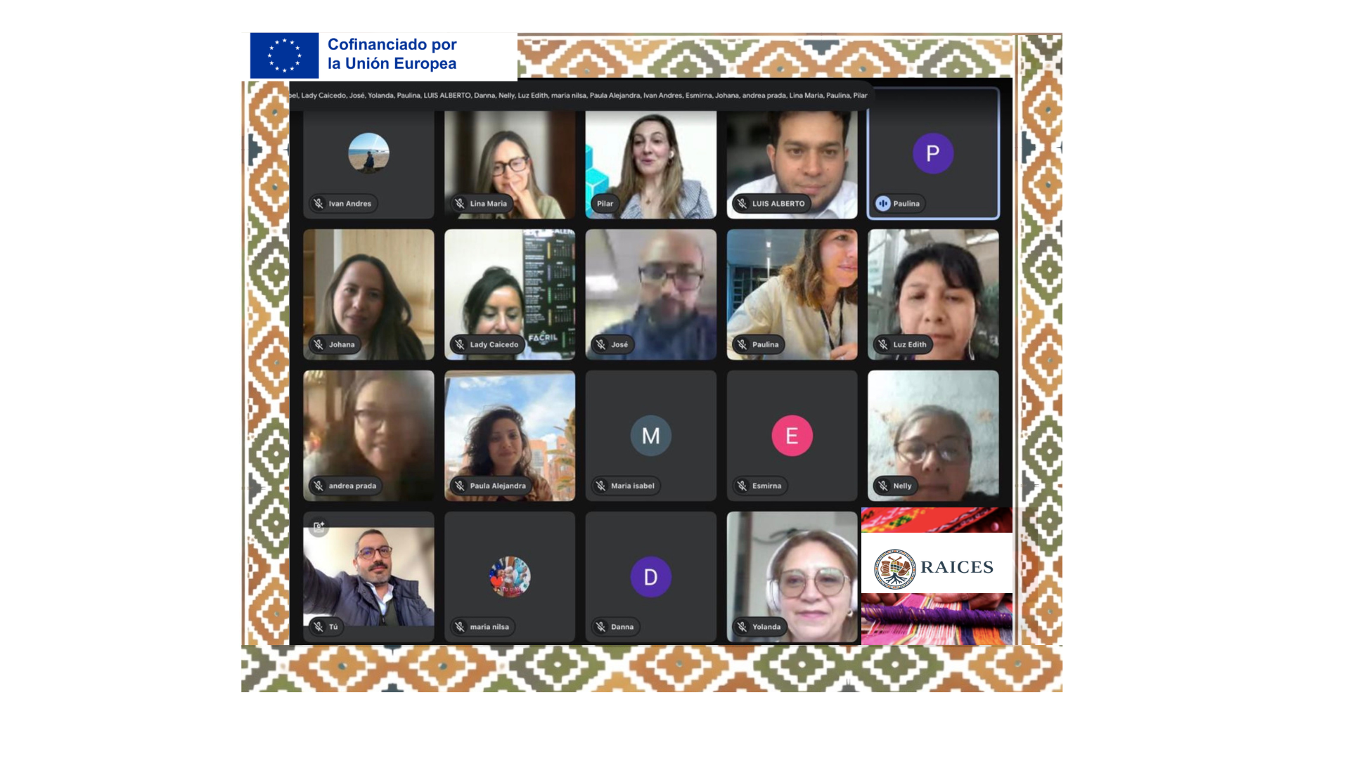 Exitoso Focus Group del proyecto RAICES para analizar los resultados de las encuestas a formadores y comunidades artesanas