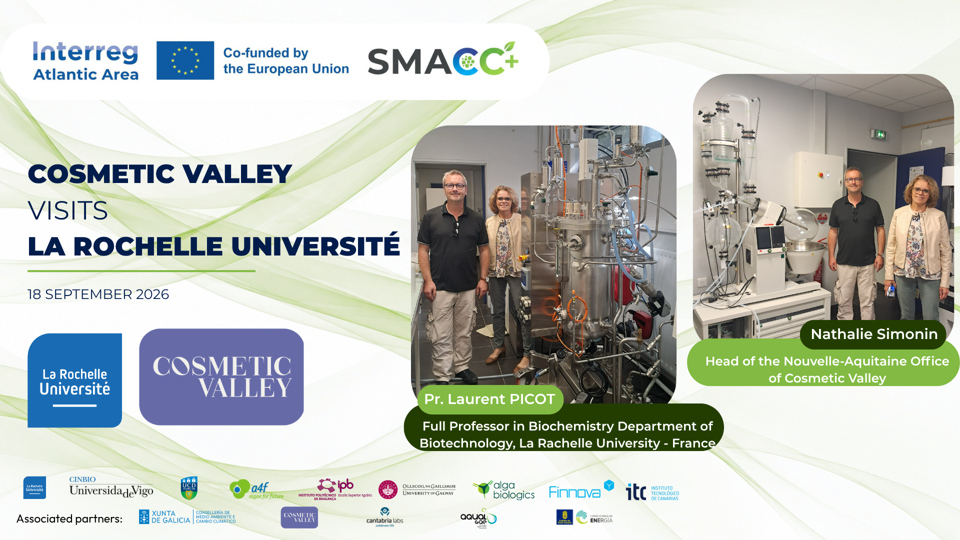 SMACC+ strengthens links between microalgae research and the cosmetics industry during Cosmetic Valley visit to La Rochelle University