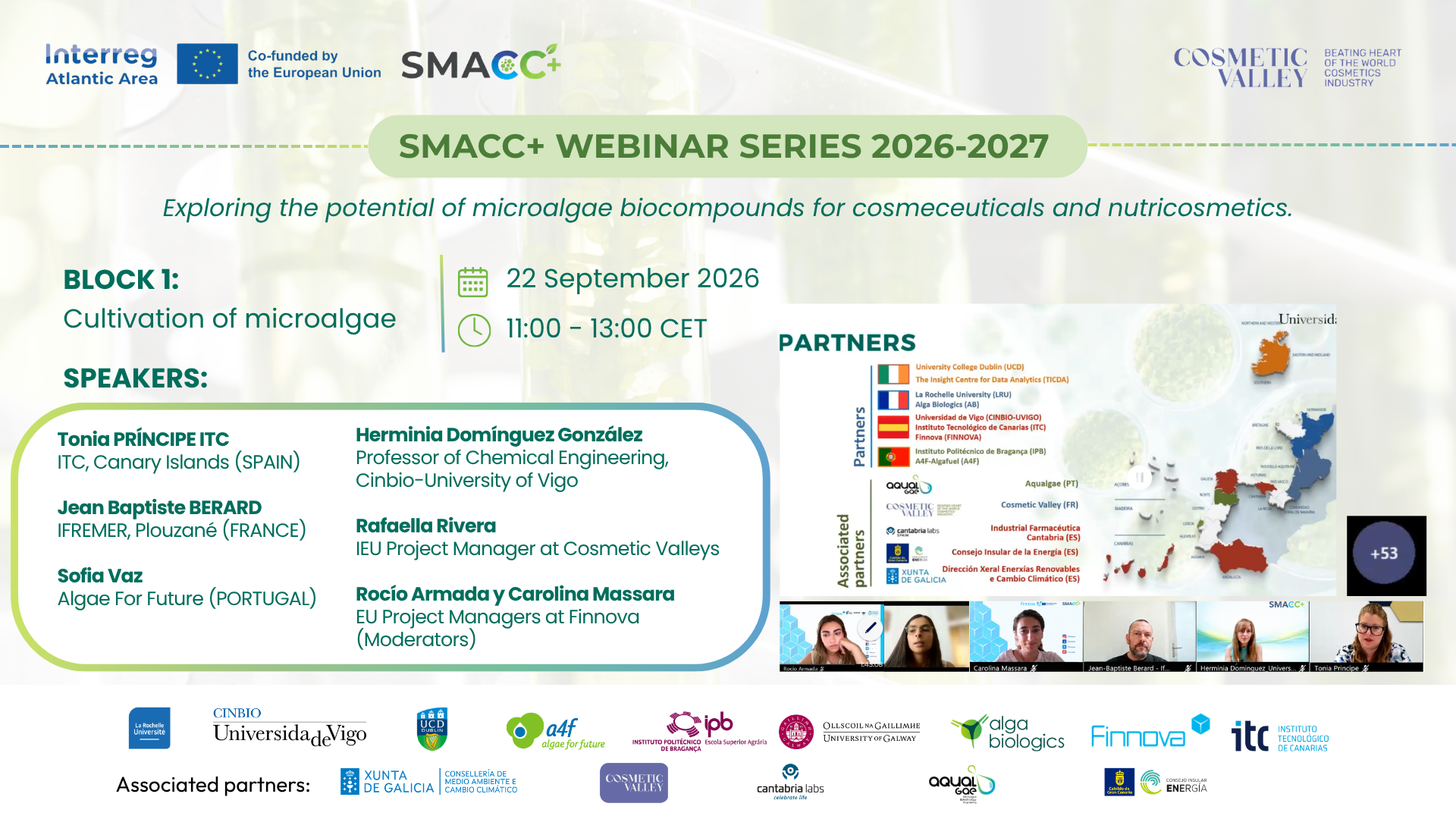 Smacc+ launches its 2026–2027 webinar series with the first session on sustainable microalgae cultivation